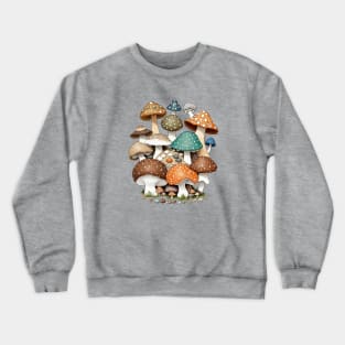 Earthy Mushrooms And Rocks Crewneck Sweatshirt